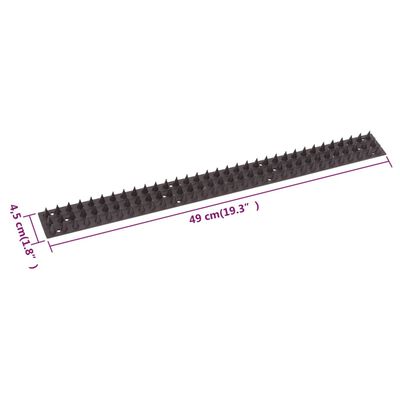 Bird Control Spikes 49 x 4.5 x 1.7 cm Set of 20,  Bird Control Spikes 49 x 4.5 x 1.7 cm Set of 20