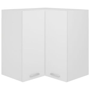 vidaXL Hanging Corner Cabinet "Lyon" White 57x57x60 cm Engineered Wood