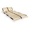 vidaXL Slatted Bed Base without Mattress with 28 Slats 7 Zones 90x200 cm