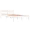 vidaXL Bed Frame without Mattress Solid Wood Pine 120x200cm White