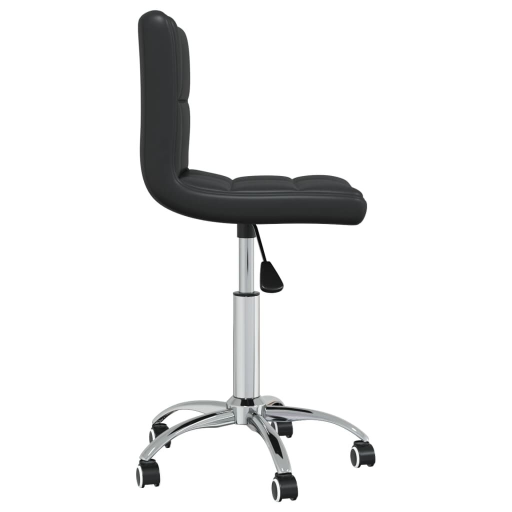 vidaXL Swivel Dining Chair Black Faux Leather