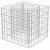 vidaXL Gabion Raised Bed Galvanised Steel 50x50x50 cm