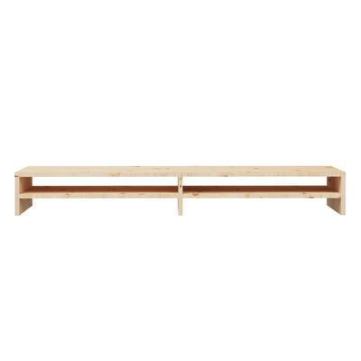 vidaXL Monitor Stand 100x24x13 cm Solid Wood Pine, natural vidaXL Monitor Stand 100x24x13 cm Solid Wood Pine