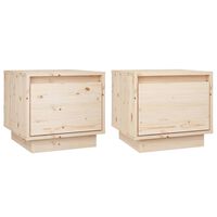 vidaXL Bedside Cabinets 2 pcs 35x34x32 cm Solid Wood Pine, natural vidaXL Bedside Cabinets 2 pcs 35x34x32 cm Solid Wood Pine
