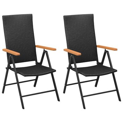 vidaXL 3 Piece Garden Dining Set Black and Brown,  vidaXL 3 Piece Garden Dining Set Black and Brown
