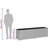 vidaXL Garden Storage Box Poly Rattan 200x50x60 cm Brown