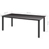 vidaXL 9 Piece Garden Dining Set with Cushions Poly Rattan Black