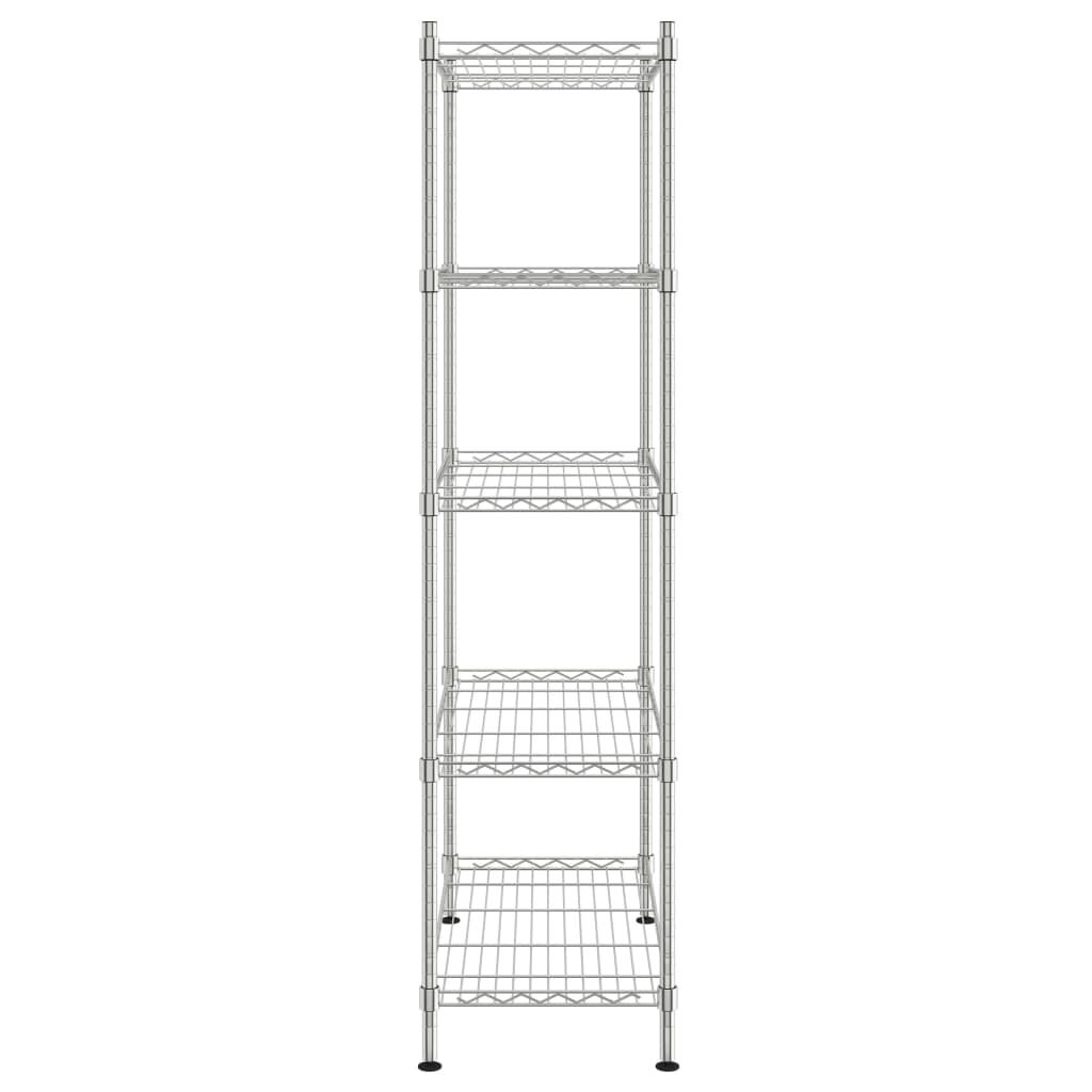 vidaXL 5-Tier Storage Shelf 90x35x180 cm Chrome 250 kg