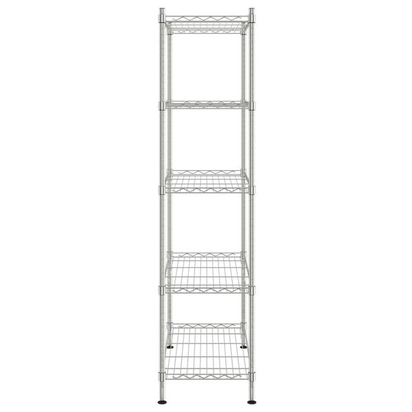 vidaXL 5-Tier Storage Shelf 90x35x180 cm Chrome 250 kg