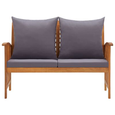 vidaXL Garden Bench with Cushions 119 cm Solid Acacia Wood,  vidaXL Garden Bench with Cushions 119 cm Solid Acacia Wood