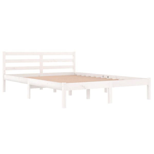 vidaXL Bed Frame without Mattress Solid Wood Pine 140x200cm White