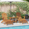 vidaXL Garden Adirondack Chairs with Footrests 2 pcs Solid Wood Acacia