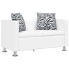 vidaXL Sofa 2-Seater Artificial Leather White