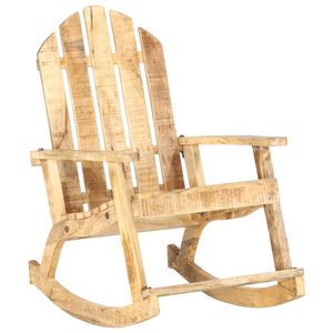 vidaXL Garden Rocking Chair | Woodgrain | Solid Mango Wood | Standard