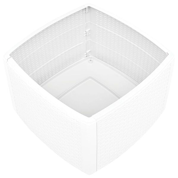 vidaXL Side Table White 54x54x36.5 cm Plastic