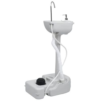 vidaXL Portable Camping Handwash Stand with Tent 20 L, blue vidaXL Portable Camping Handwash Stand with Tent 20 L
