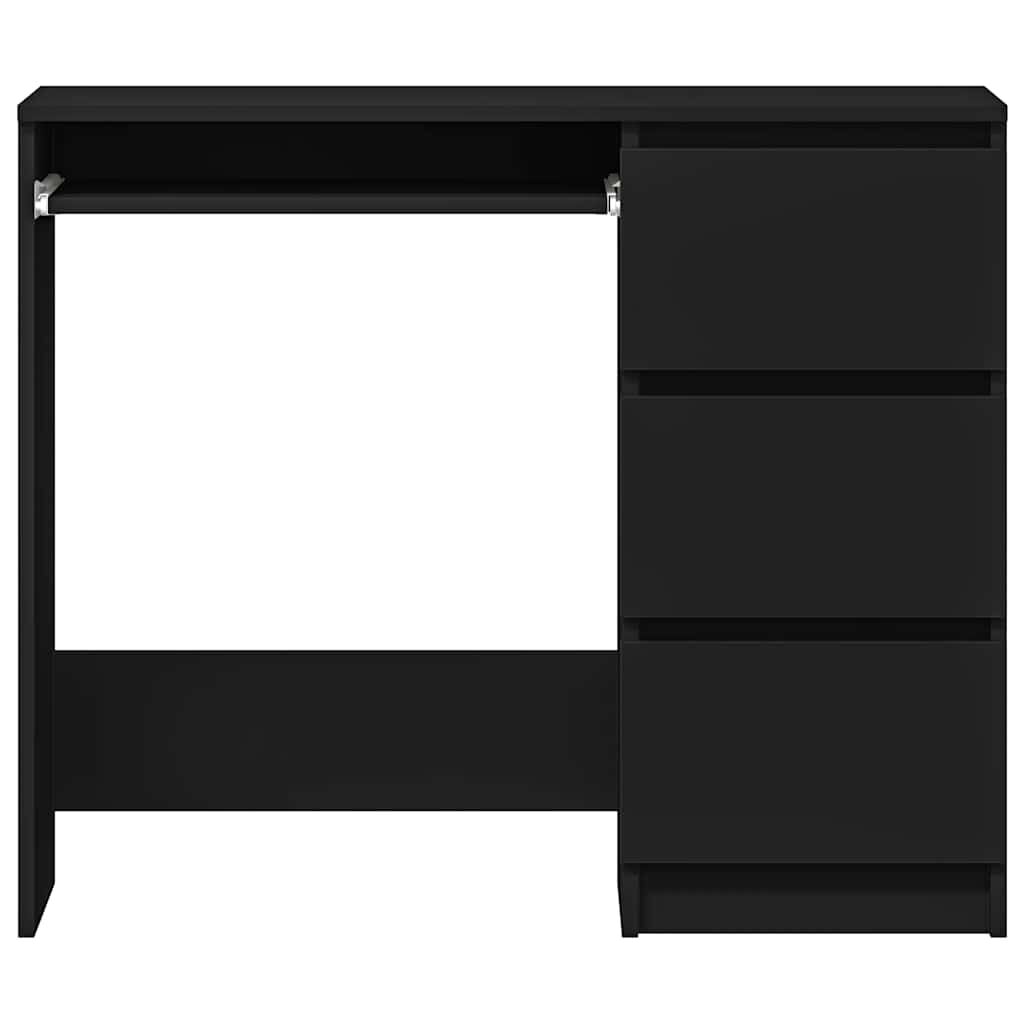 vidaXL Desk Black 90x45x76 cm Engineered Wood