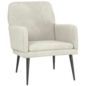 vidaXL Armchair Cream 62x79x79 cm Velvet