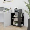 vidaXL Rolling Cabinet Black 60x35x75 cm Engineered Wood