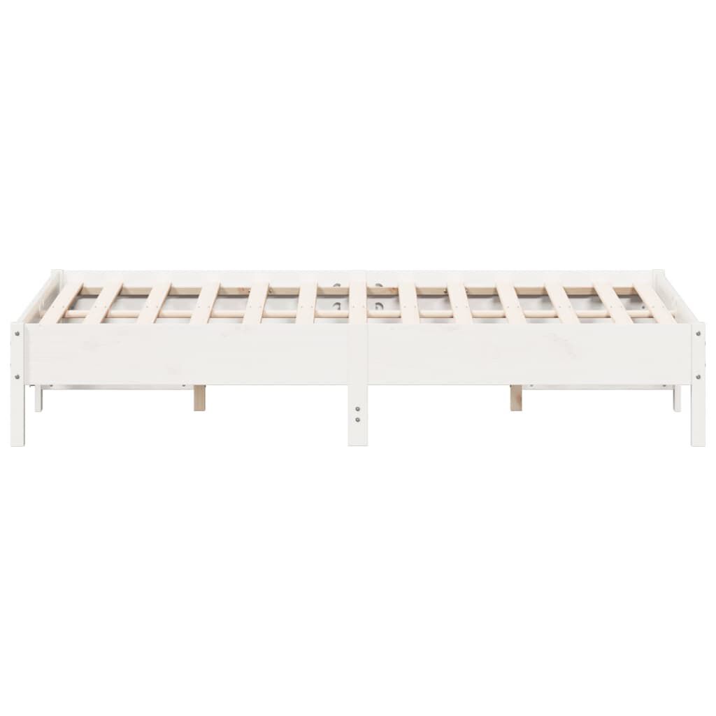 vidaXL Bed Frame without Mattress White 140x200 cm Solid Wood Pine