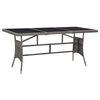 vidaXL 9 Piece Garden Dining Set Poly Rattan Anthracite & Grey