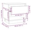 vidaXL Bedside Cabinet White 45x34x44 cm Engineered Wood