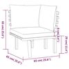 vidaXL 5 Piece Garden Lounge Set with Cushions Solid Wood Acacia