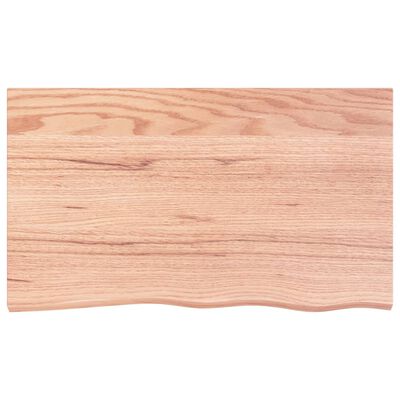 vidaXL Wall Shelf Light Brown 100x60x2 cm Treated Solid Wood Oak