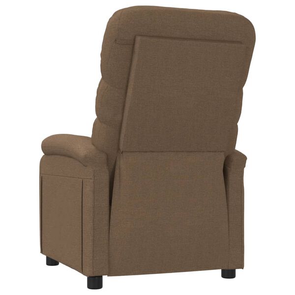 vidaXL Recliner Chair Brown Fabric