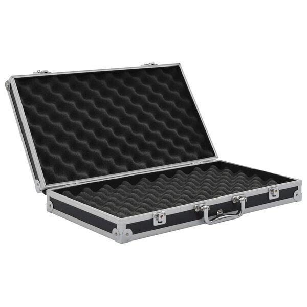 vidaXL Gun Case Aluminium ABS Black