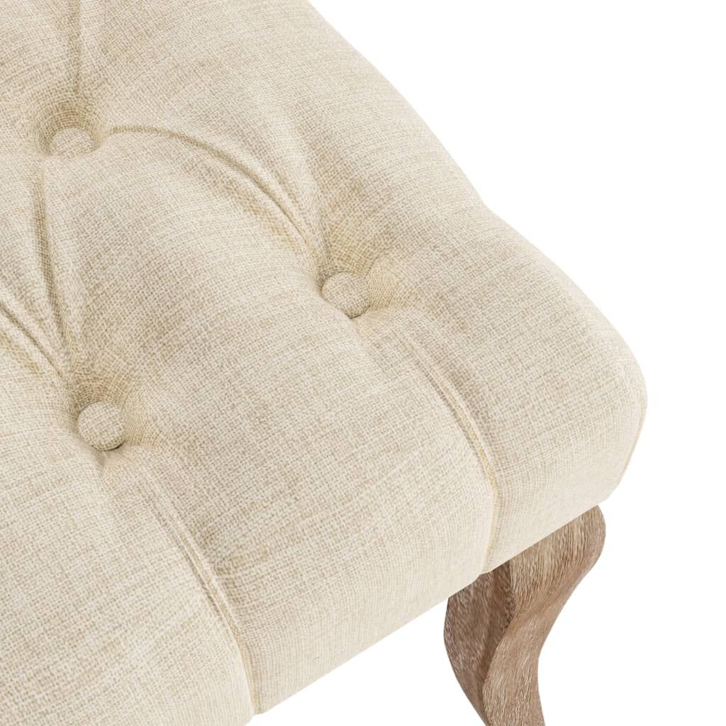 vidaXL Dining Chairs 6 pcs Beige Linen-Look Fabric