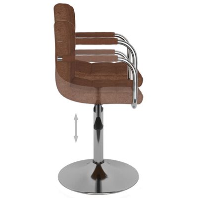 vidaXL Dining Chair Brown Fabric