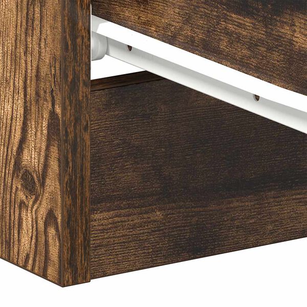 vidaXL Bedside Cabinets 2 pcs Smoked Oak 38x35x56 cm Engineered Wood