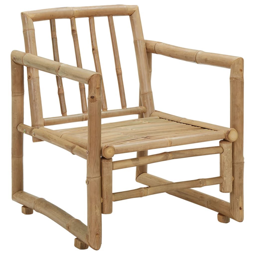vidaXL Garden Chairs 2 pcs with Cushions and Pillows Bamboo