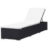 vidaXL Sun Loungers with Cushions 2 pcs Poly Rattan Black