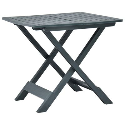 vidaXL Folding Garden Table Green 79x72x70 cm Plastic, green vidaXL Folding Garden Table Green 79x72x70 cm Plastic