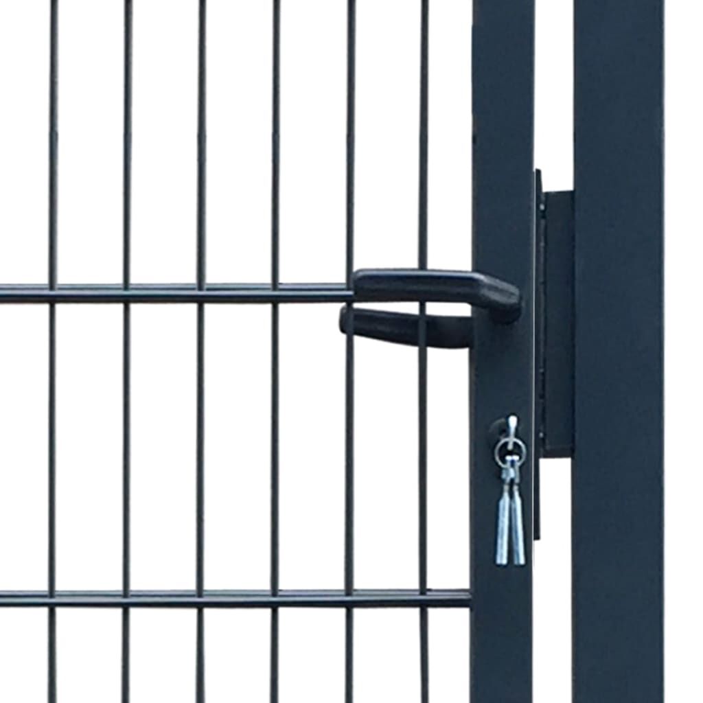 vidaXL 2D Fence Gate (Single) Anthracite Grey 106 x 170 cm