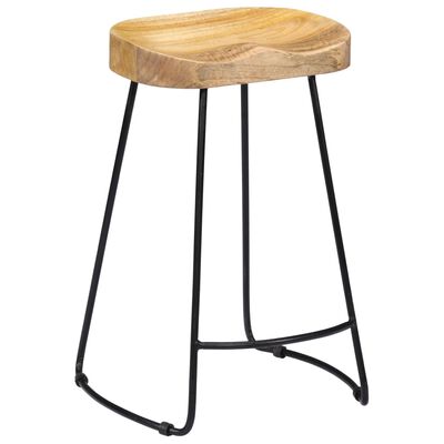 vidaXL Gavin Bar Stools 2 pcs Solid Mango Wood