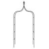 vidaXL Garden Arches 2 pcs Black 120x38x260 cm Steel