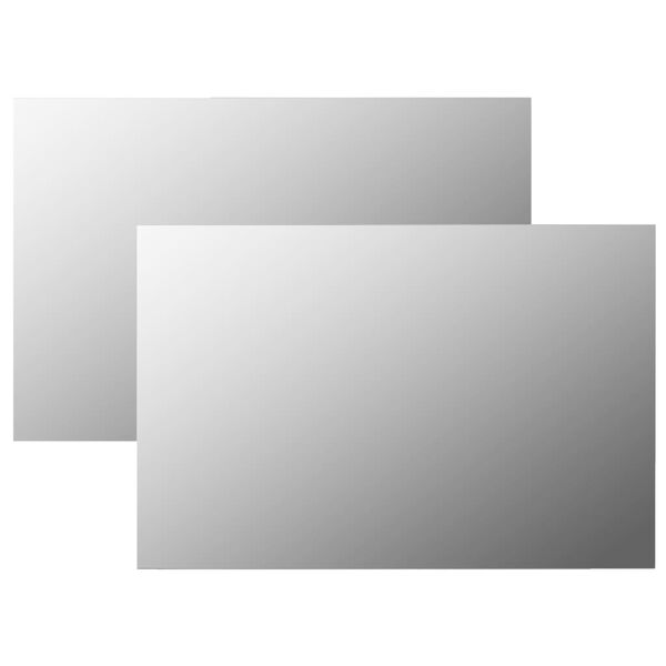 vidaXL Wall Mirrors 2 pcs 60x40 cm Rectangular Glass