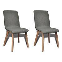 Oak Indoor Fabric Dining Chair Set 2 pcs Dark Grey, light grey Oak Indoor Fabric Dining Chair Set 2 pcs Dark Grey