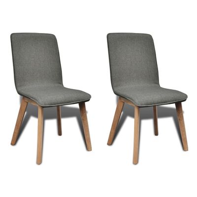 Oak Indoor Fabric Dining Chair Set 2 pcs Dark Grey, light grey Oak Indoor Fabric Dining Chair Set 2 pcs Dark Grey