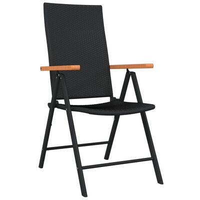 vidaXL 7 Piece Garden Dining Set Black,  vidaXL 7 Piece Garden Dining Set Black