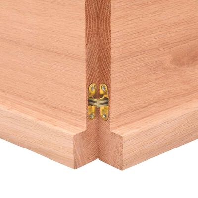 vidaXL Table Top Light Brown 140x50x(2-4) cm Treated Solid Wood Oak, light brown vidaXL Table Top Light Brown 140x50x(2-4) cm Treated Solid Wood Oak