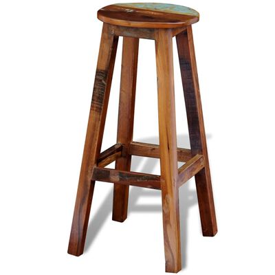 vidaXL Bar Stool Solid Reclaimed Wood,  vidaXL Bar Stool Solid Reclaimed Wood
