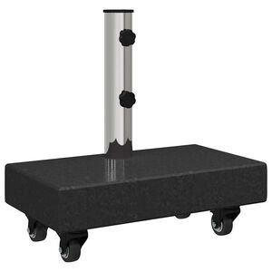 vidaXL Umbrella Base Black 45x25x8 cm Granite