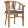 vidaXL Garden Chairs with Cushions 2 pcs Solid Teak Wood