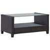 vidaXL 6 Piece Garden Sofa Set with Cushions Poly Rattan Black
