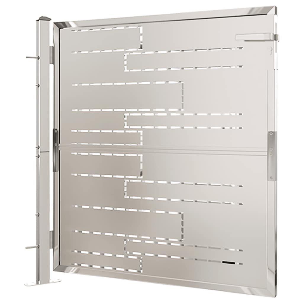 vidaXL Garden Gate 100x100 cm Stainless Steel