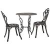 vidaXL 3 Piece Bistro Set Cast Aluminium
